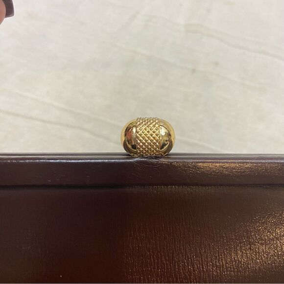 Vintage‎ Triangle New York Brown Leather Handbag Classic Style - Picture 13 of 16